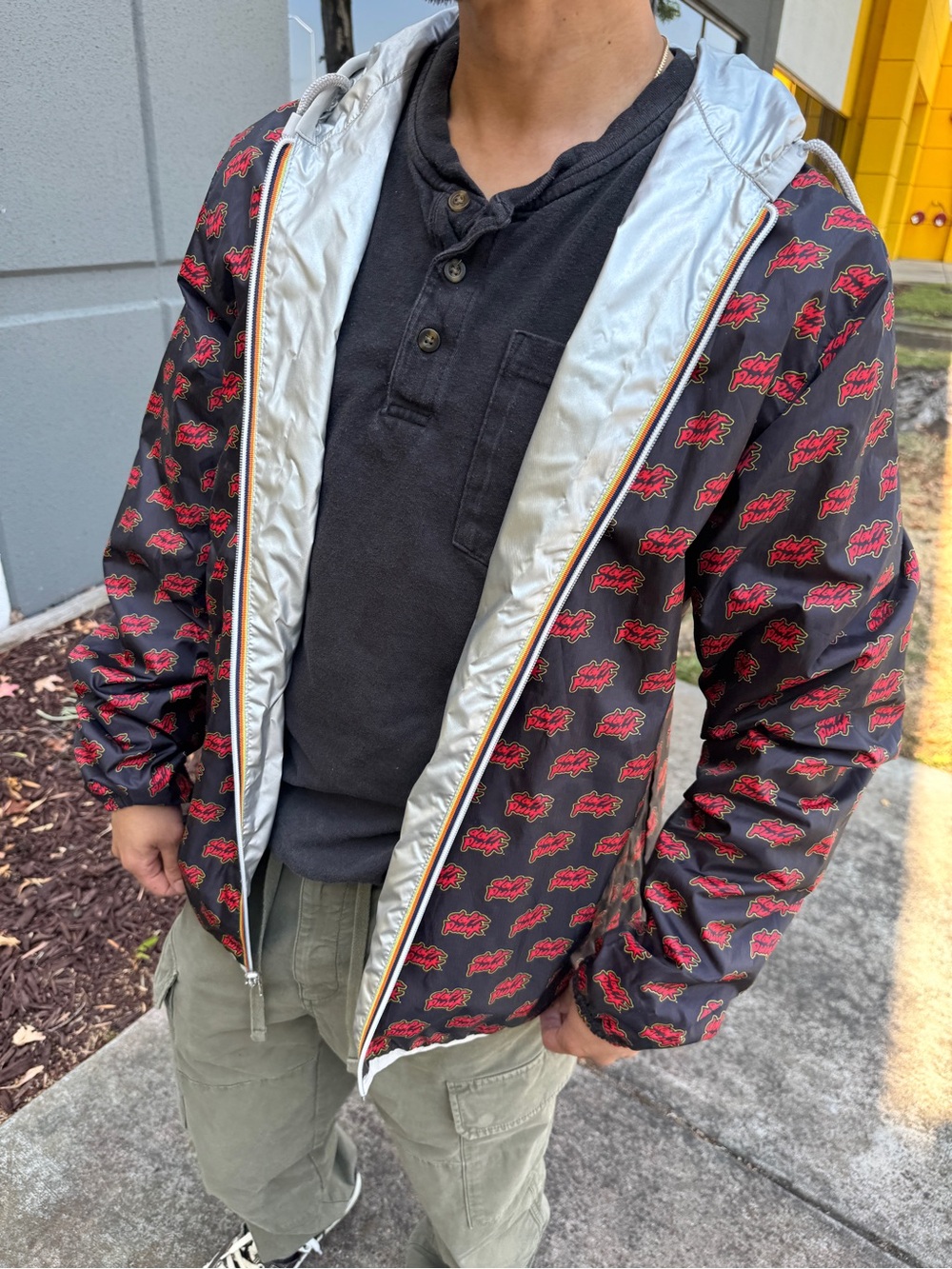 Rare Daft Punk K-Way Reversible Jacket